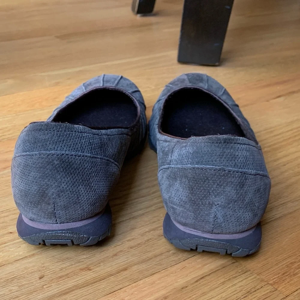 SKETCHERS Dark Brown Suede Size 7.5 Memory Foam Flats - Picture 4 of 10